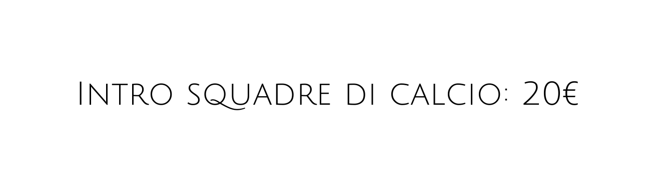 Intro squadre di calcio 20