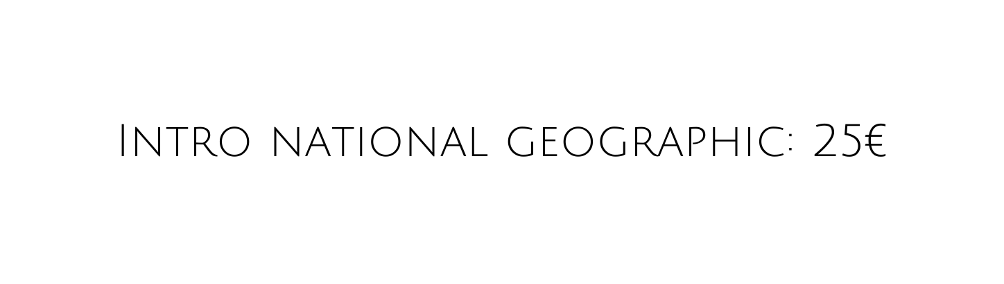 Intro national geographic 25